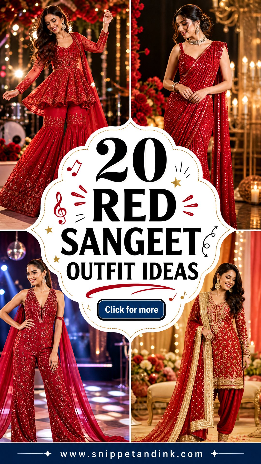 20 Red Sangeet Outfit Ideas for a Vibrant Celebration - 20 Red Sangeet Outfit Ideas for a Vibrant Celebration