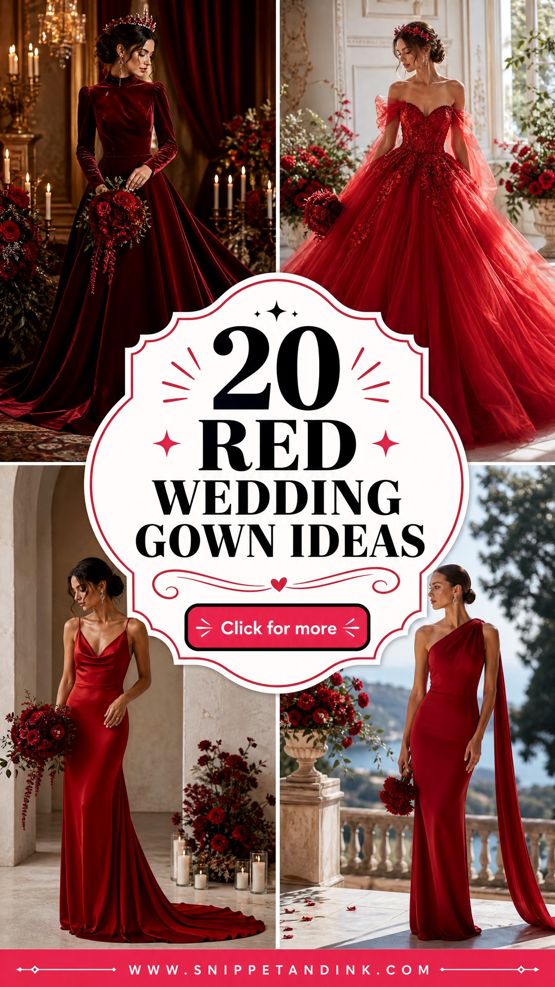20 Red Wedding Gown Ideas for a Bold Unforgettable Bridal Look - 20 Red Wedding Gown Ideas for a Bold, Unforgettable Bridal Look