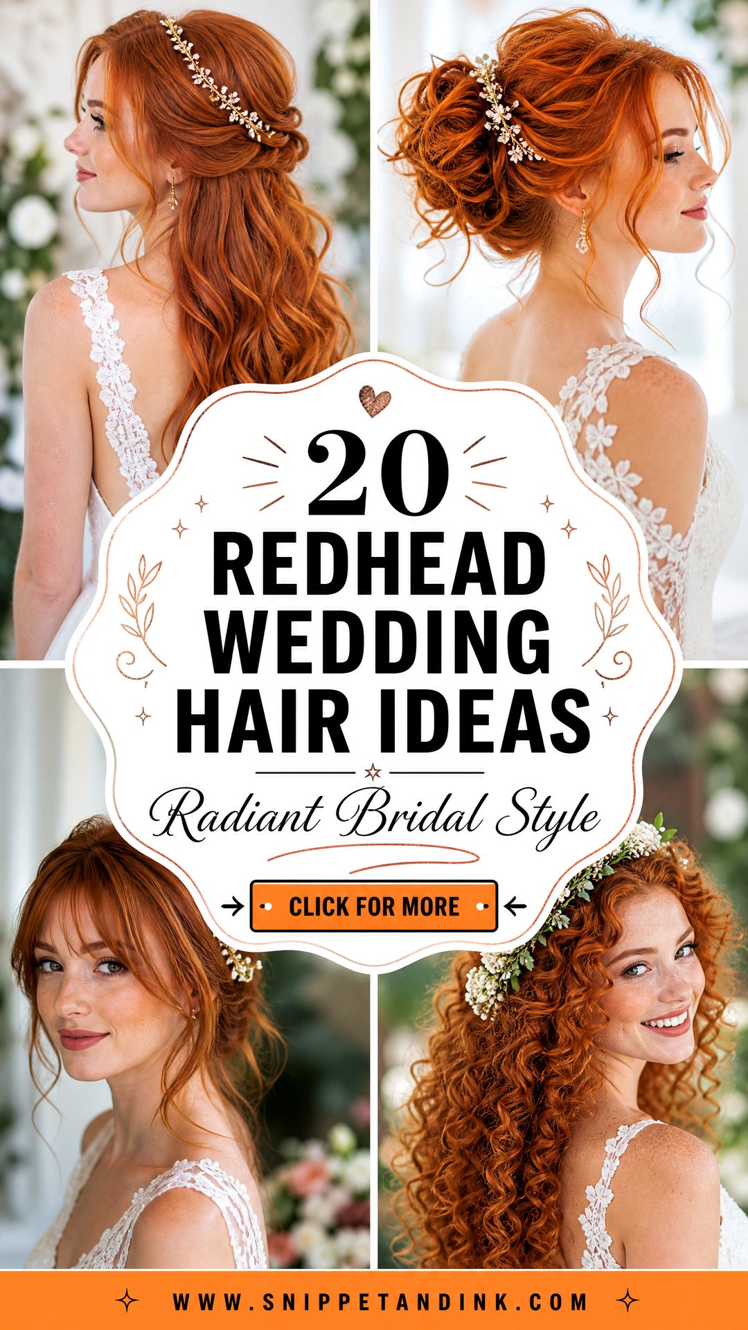 20 Redhead Wedding Hair Ideas for Radiant Bridal Style - 20 Redhead Wedding Hair Ideas for Radiant Bridal Style