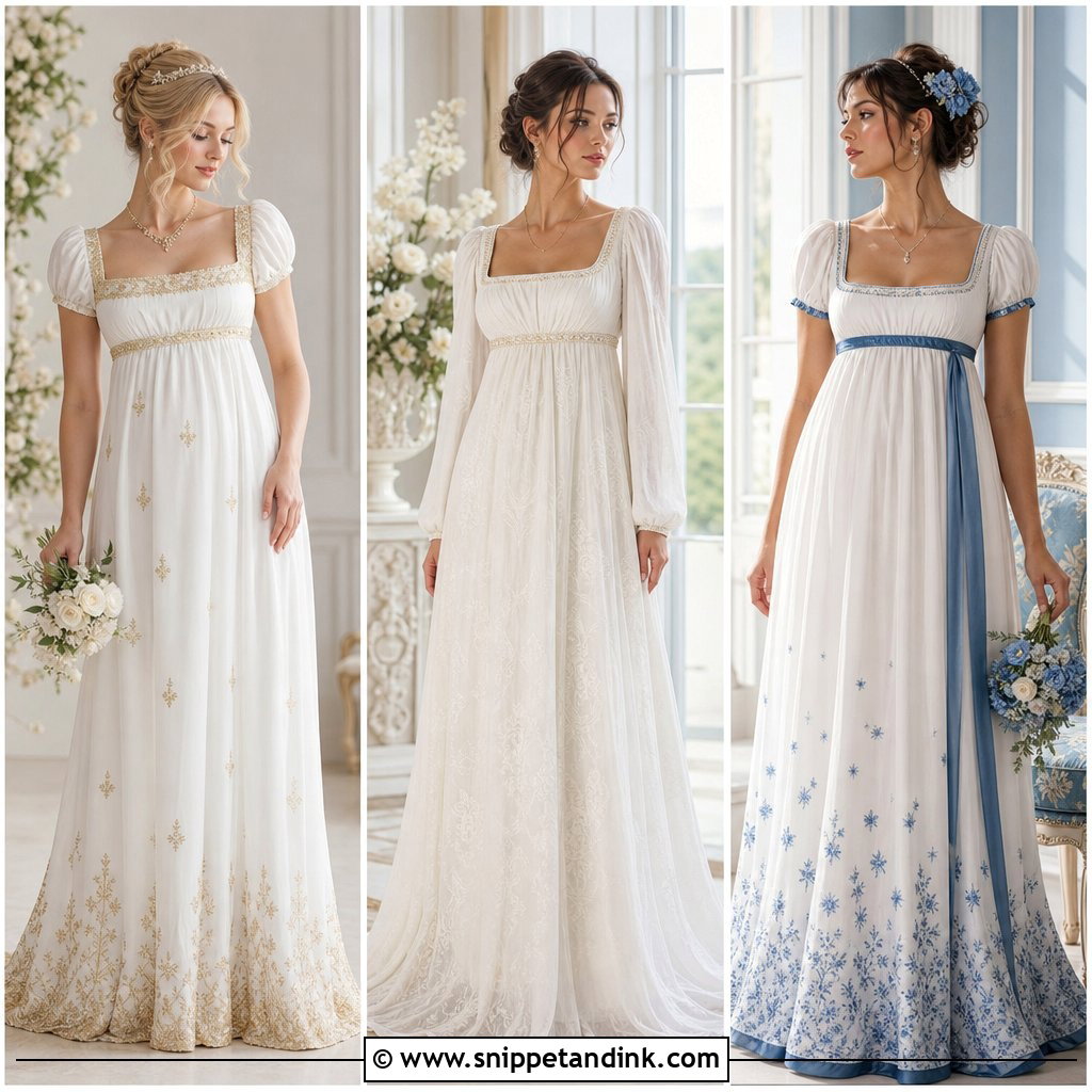20 Regency Era Wedding Dress Ideas for Modern Romantic Brides