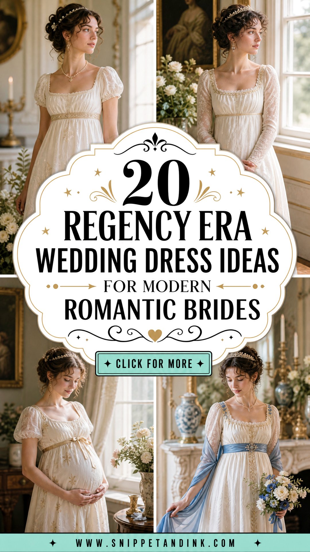20 Regency Era Wedding Dress Ideas for Modern Romantic Brides - 20 Regency Era Wedding Dress Ideas for Modern Romantic Brides