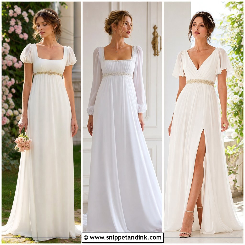 20 Regency Inspired Wedding Dress Ideas for Vintage-Loving Brides