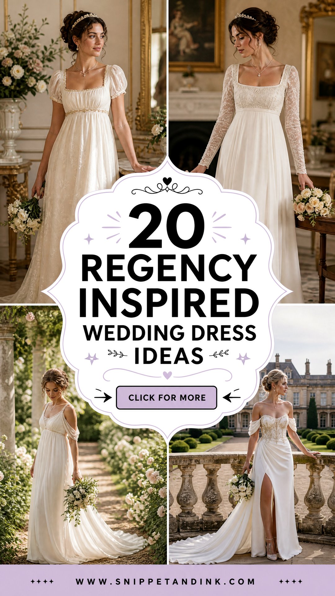 20 Regency Inspired Wedding Dress Ideas for Vintage-Loving Brides - 20 Regency Inspired Wedding Dress Ideas for Vintage-Loving Brides