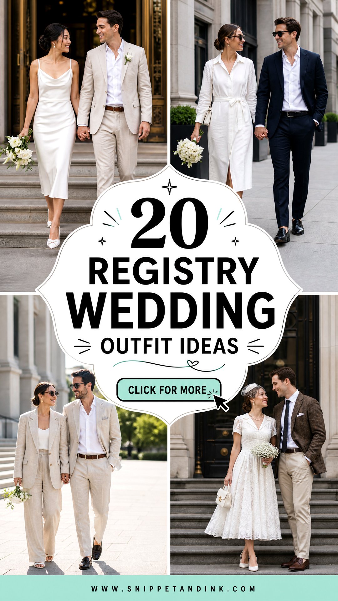 20 Registry Wedding Outfit Ideas for a Stylish Modern Ceremony - 20 Registry Wedding Outfit Ideas for a Stylish Modern Ceremony