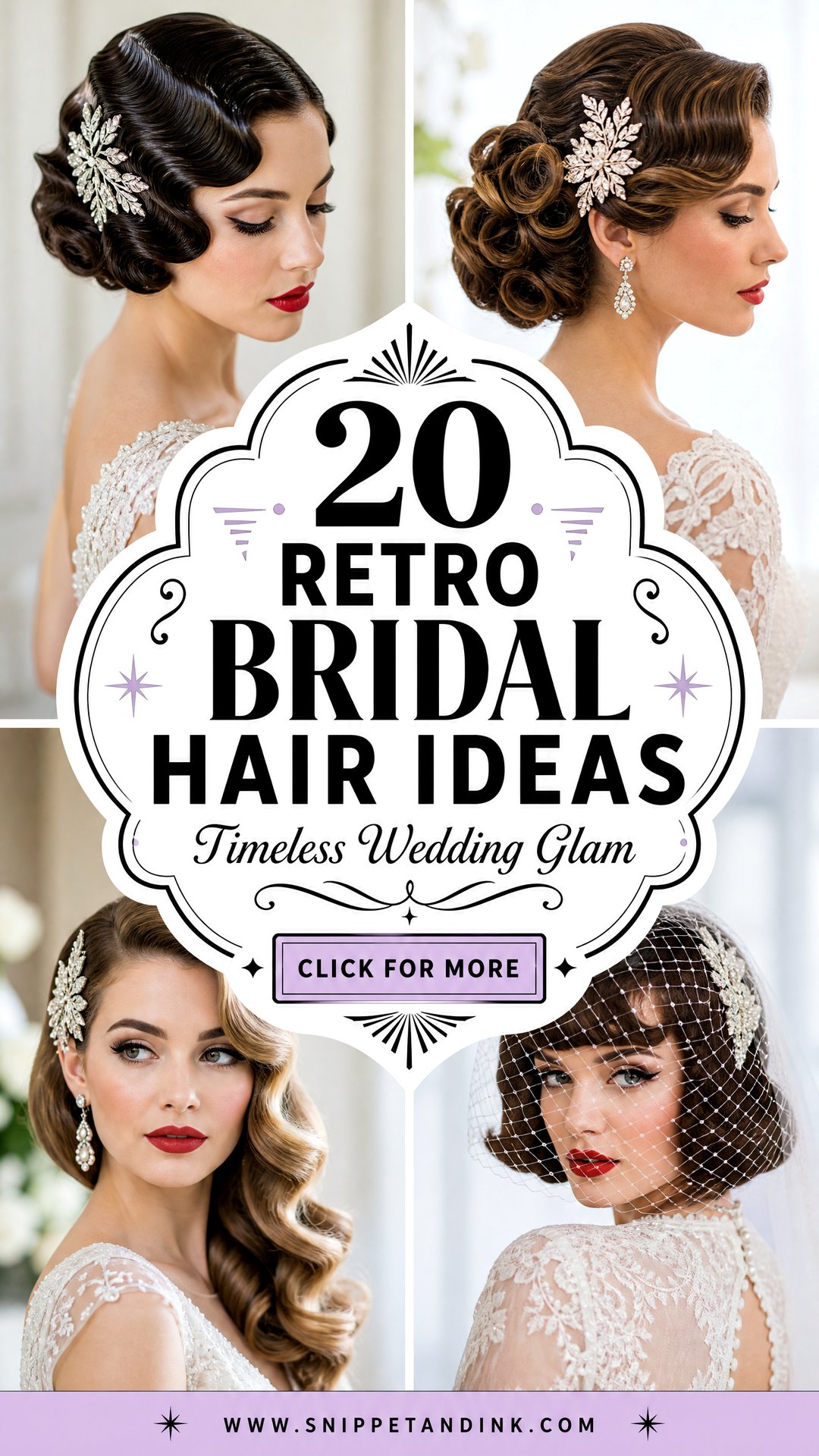 20 Retro Bridal Hair Ideas for Timeless Wedding Glam - 20 Retro Bridal Hair Ideas for Timeless Wedding Glam