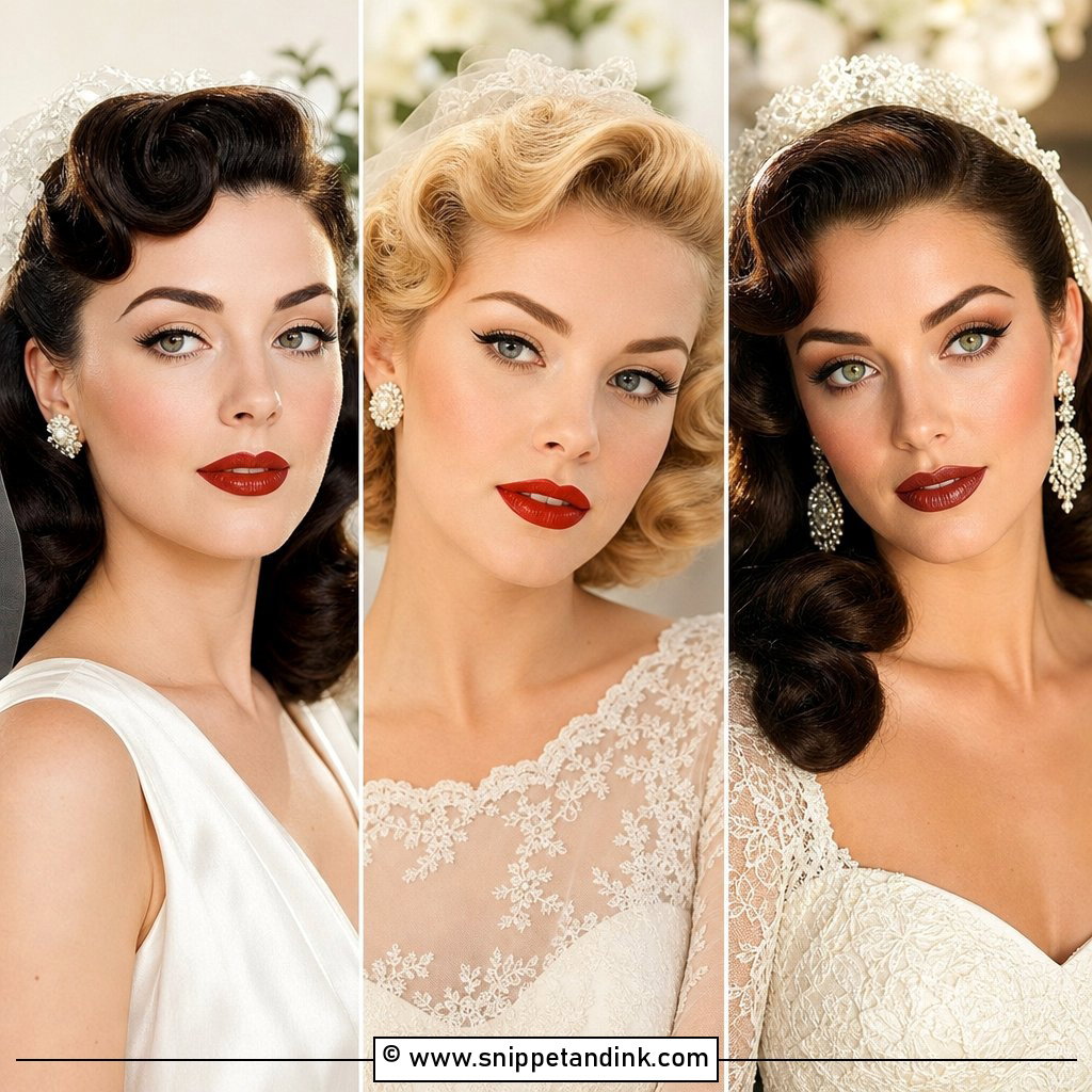 20 Retro Wedding Makeup Ideas for a Vintage Bridal Glow