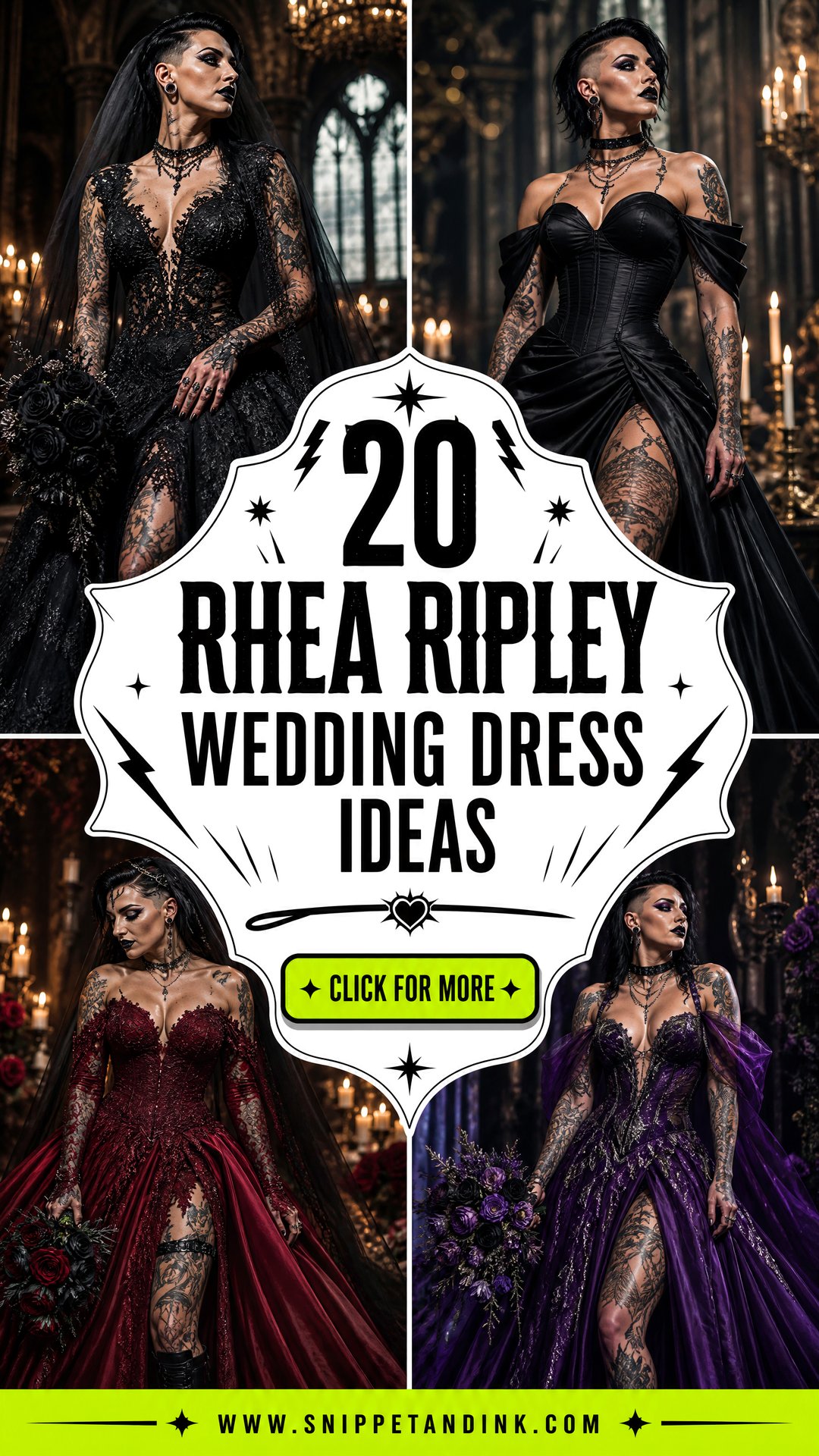 20 Rhea Ripley Wedding Dress Ideas for Bold Gothic Brides - 20 Rhea Ripley Wedding Dress Ideas for Bold Gothic Brides