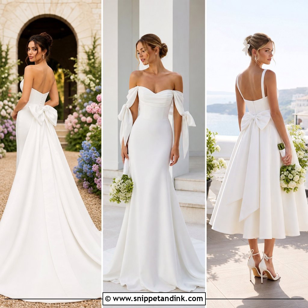 20 Ribbon Wedding Dress Ideas for a Romantic Bridal Look