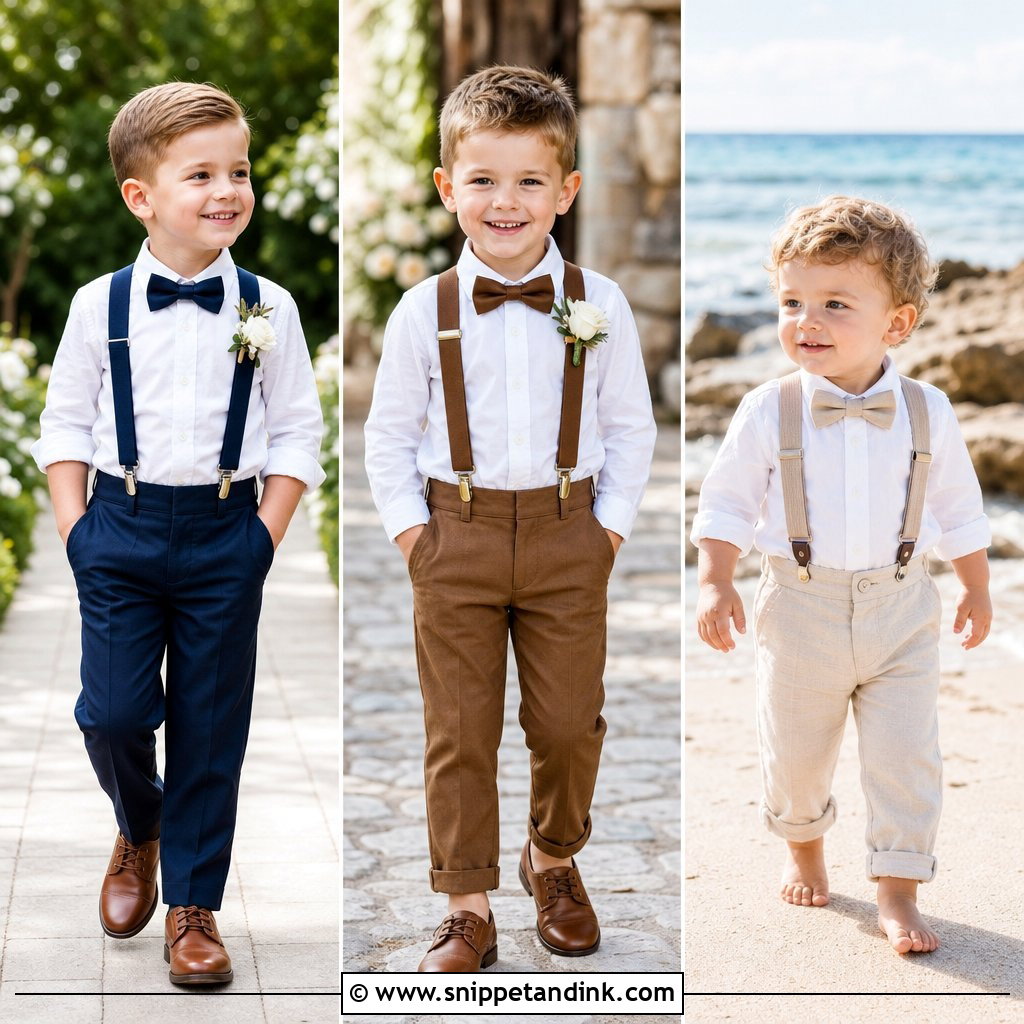 20 Ring Bearer Suspenders Outfit Ideas Dapper Wedding Looks