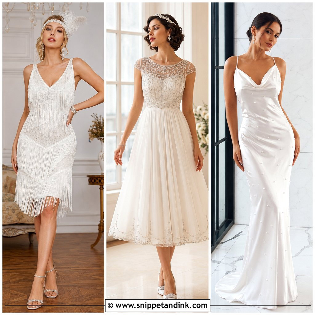 20 Roaring 20s Wedding Dress Ideas for Gatsby-Era Glamour