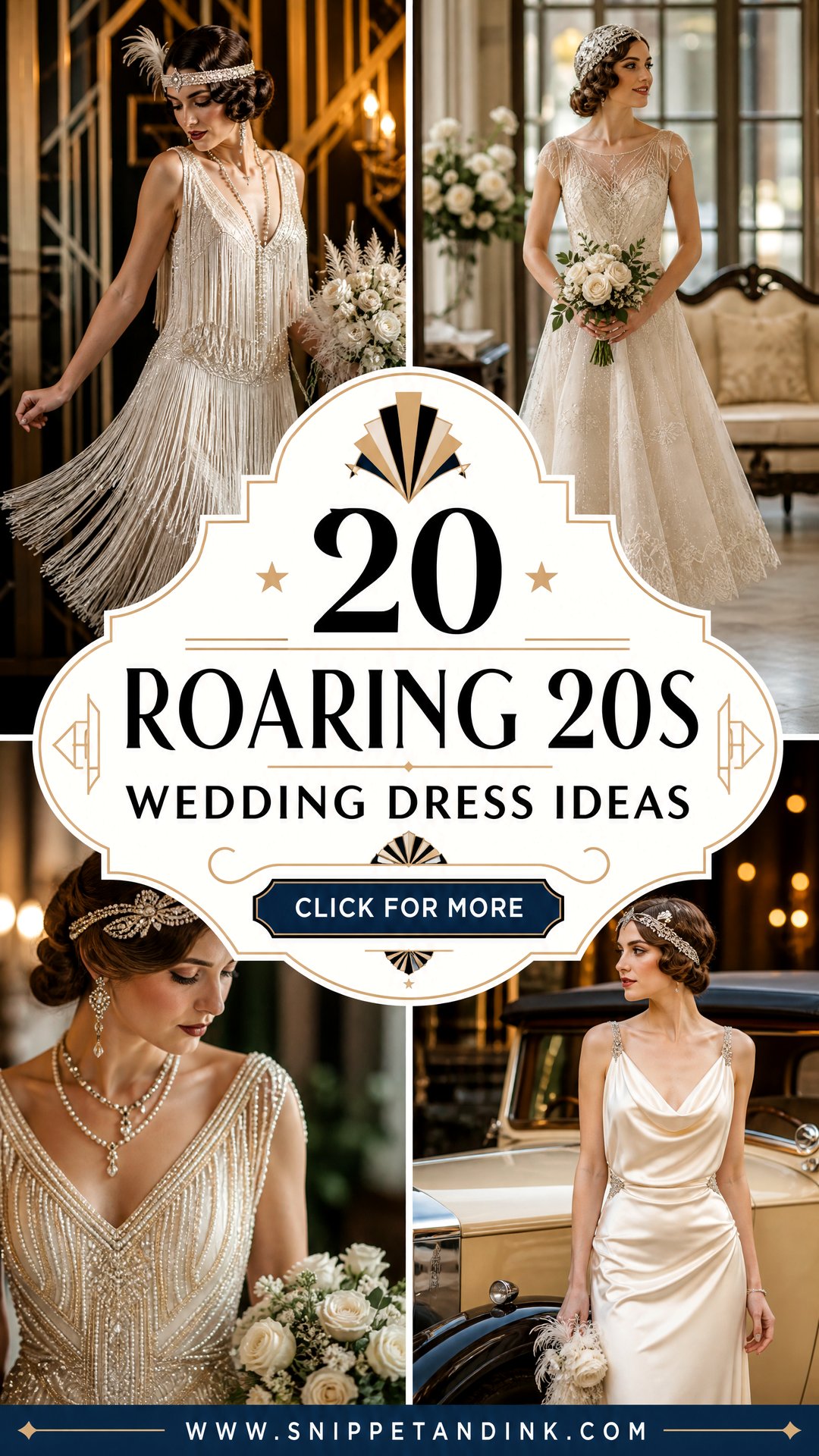 20 Roaring 20s Wedding Dress Ideas for Gatsby-Era Glamour - 20 Roaring 20s Wedding Dress Ideas for Gatsby-Era Glamour