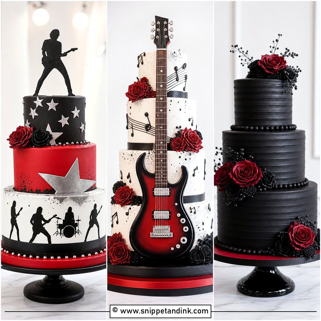 20 Rock and Roll Wedding Cake Ideas for Bold Couples to Love