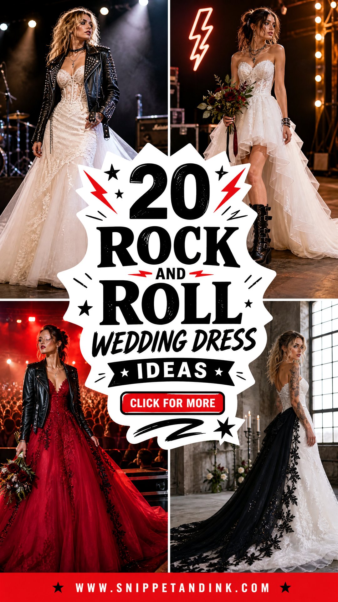 20 Rock and Roll Wedding Dress Ideas Bold Bridal Looks That Rock - 20 Rock and Roll Wedding Dress Ideas: Bold Bridal Looks That Rock