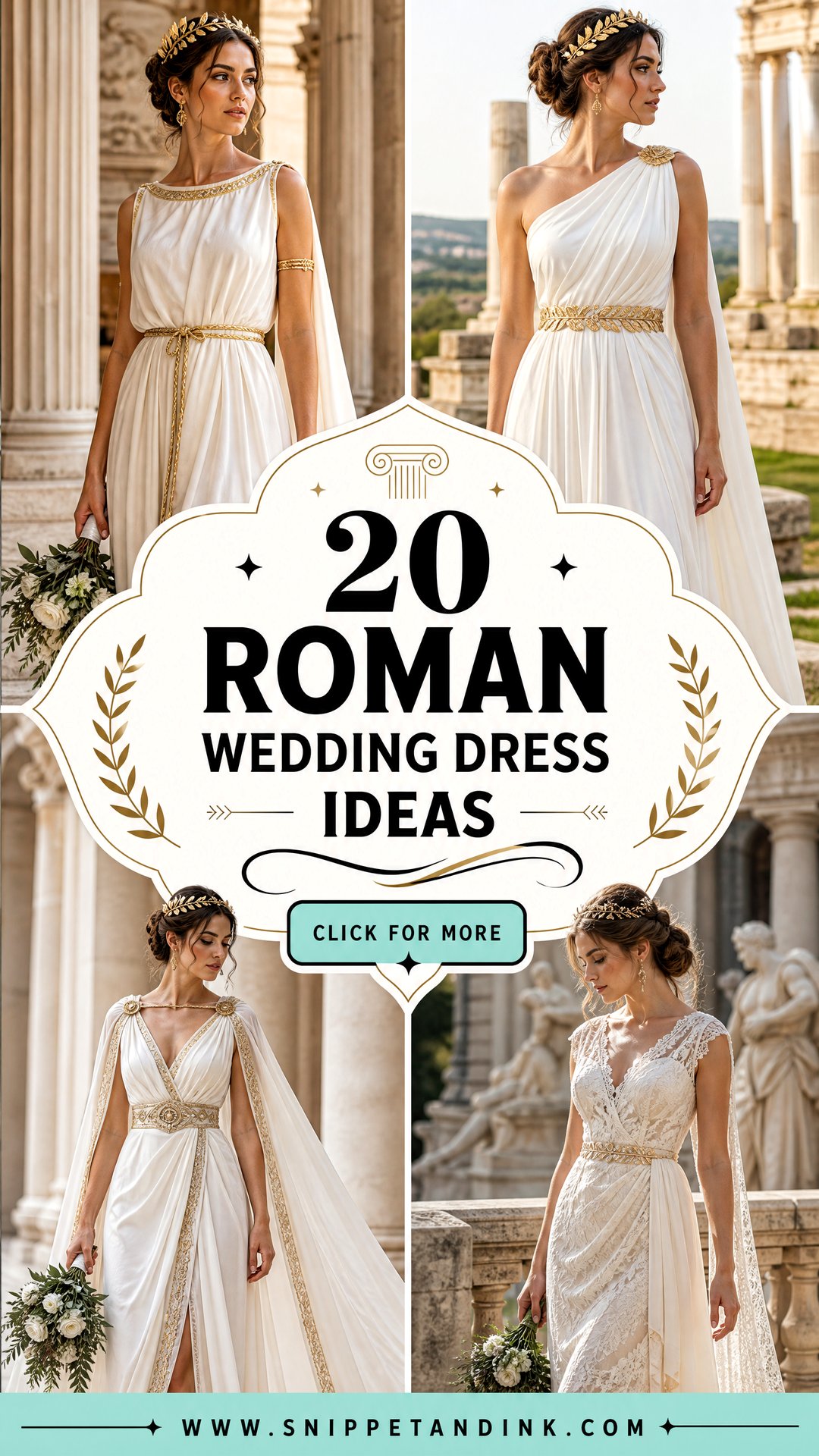 20 Roman Wedding Dress Ideas for a Timeless Goddess Look - 20 Roman Wedding Dress Ideas for a Timeless Goddess Look