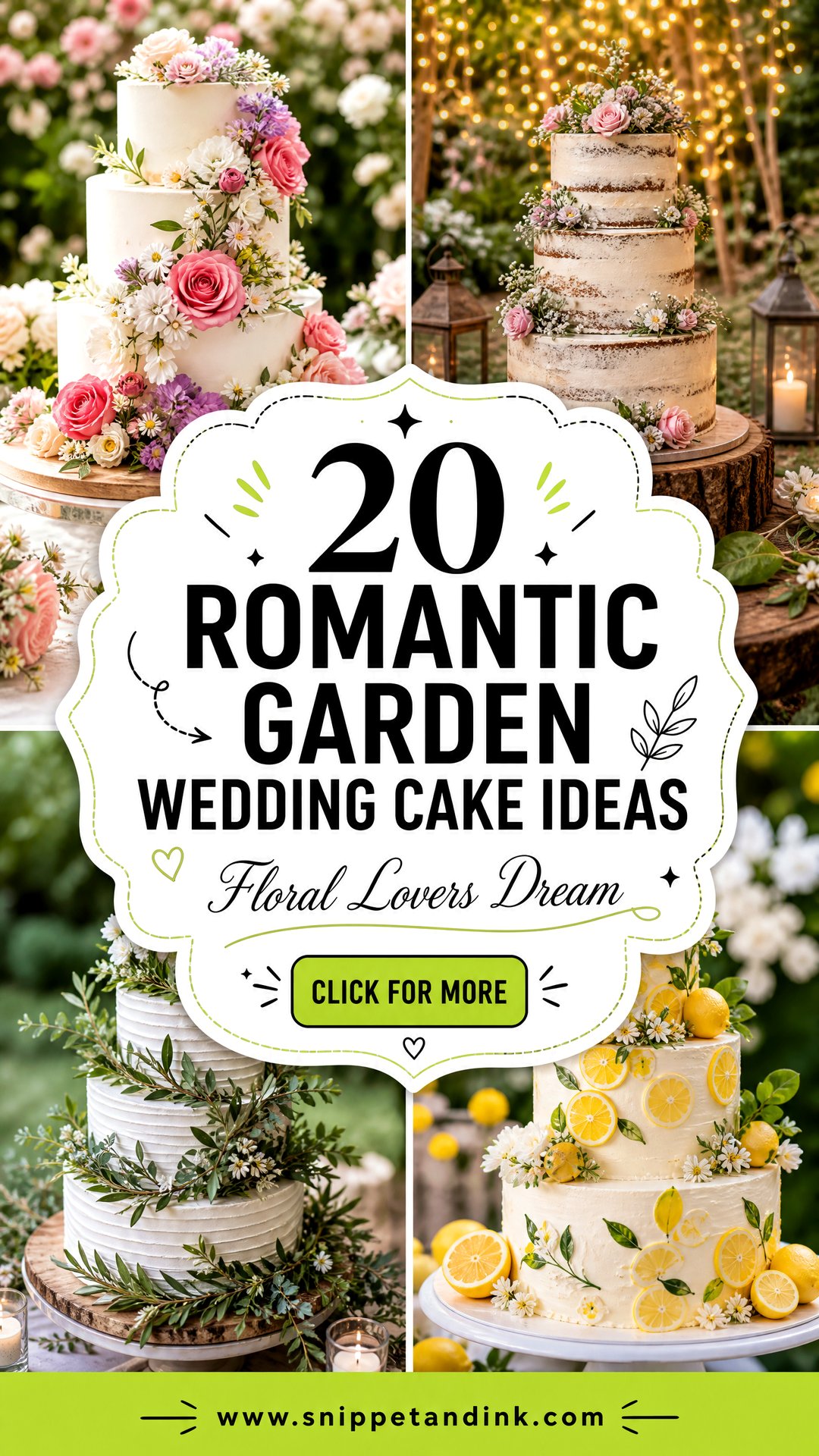 20 Romantic Garden Wedding Cake Ideas for Floral Lovers - 20 Romantic Garden Wedding Cake Ideas for Floral Lovers
