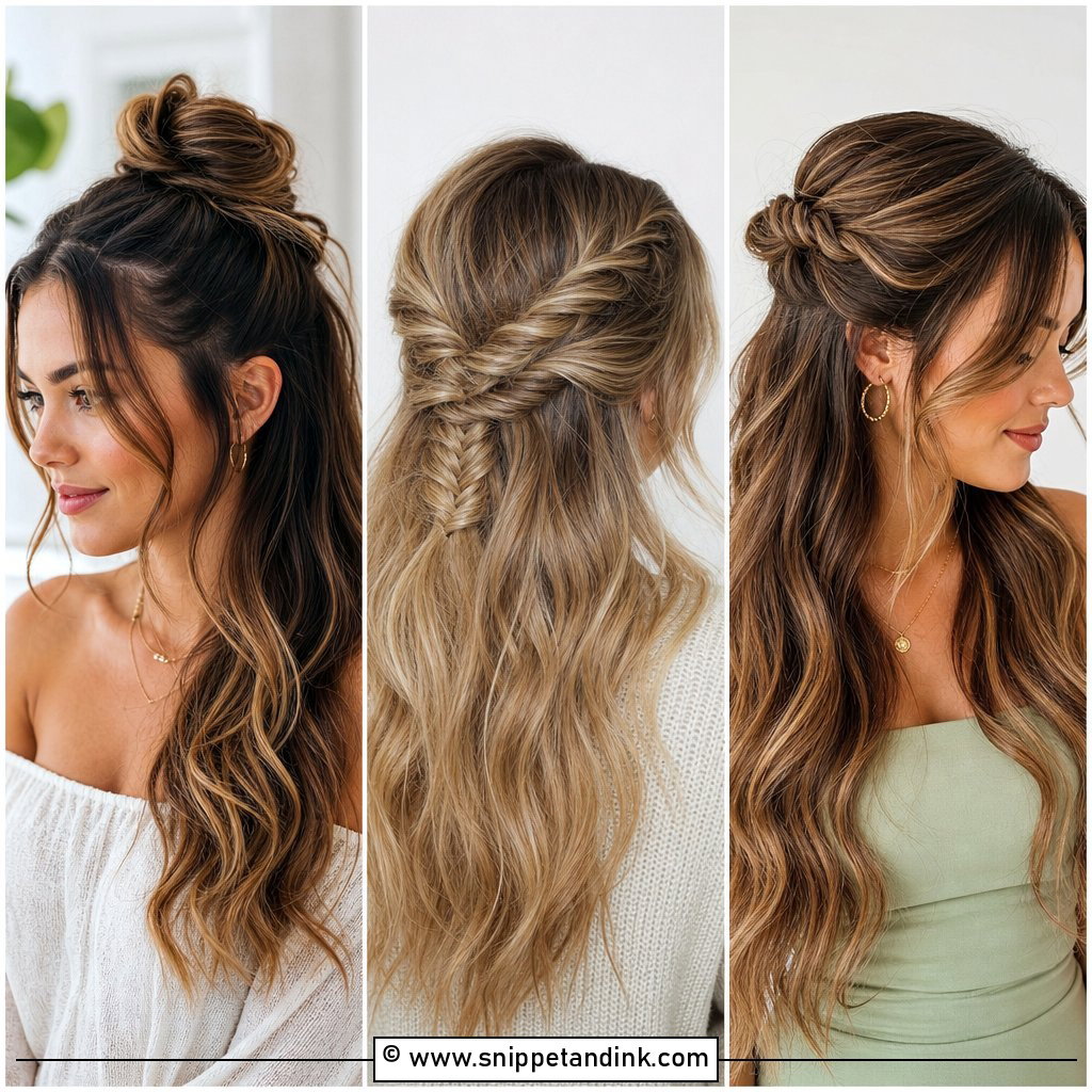 20 Romantic Half-Up Half-Down Ideas for Dreamy Brides