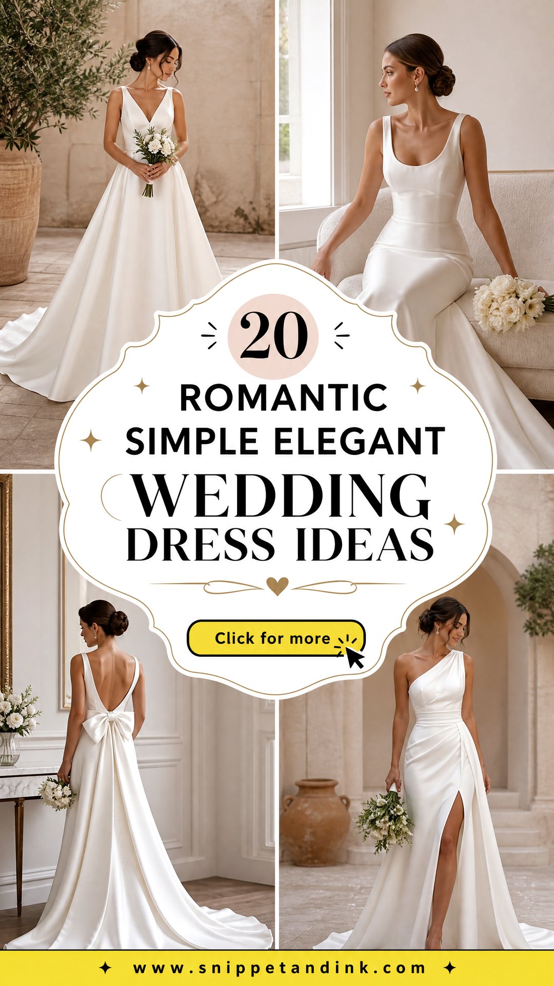 20 Romantic Simple Elegant Wedding Dress Ideas Timeless Looks - 20 Romantic Simple Elegant Wedding Dress Ideas: Timeless Looks