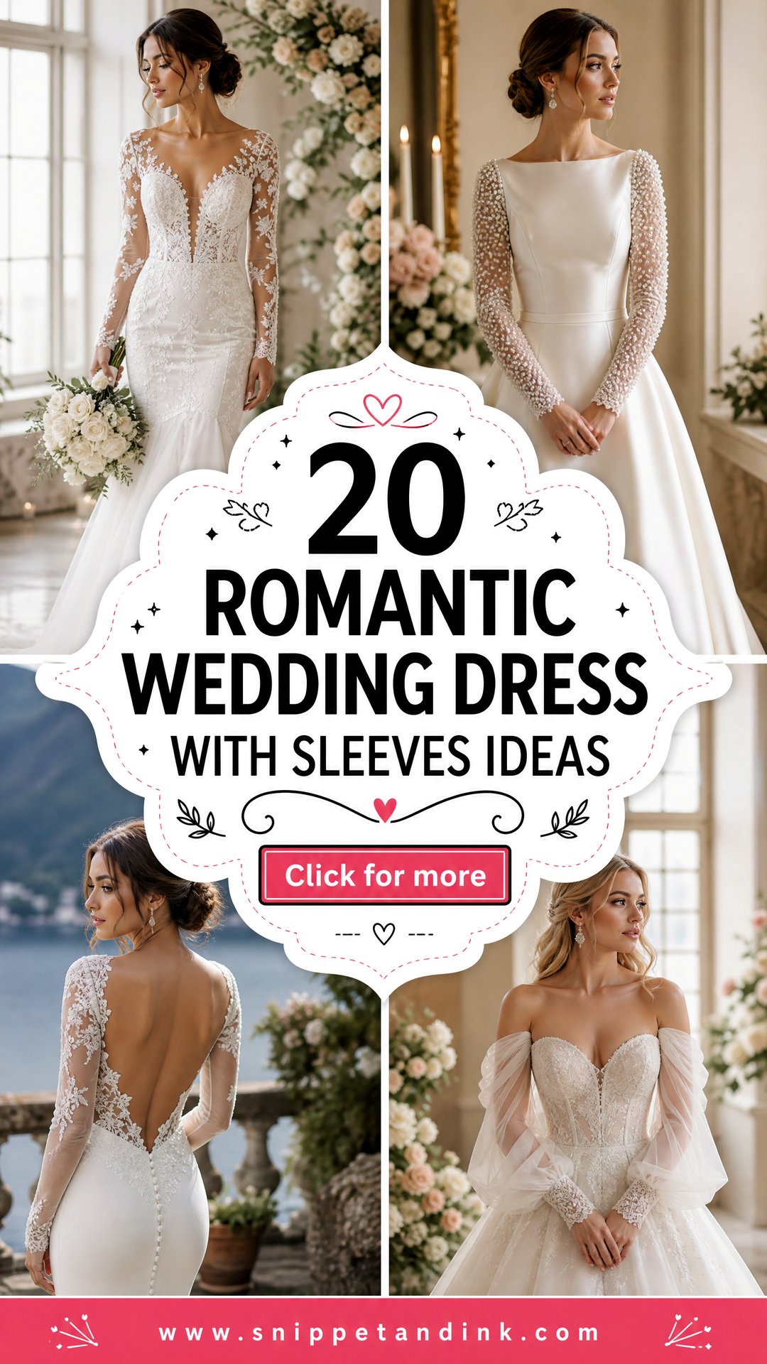 20 Romantic Wedding Dress with Sleeves Ideas for Brides - 20 Romantic Wedding Dress with Sleeves Ideas for Brides