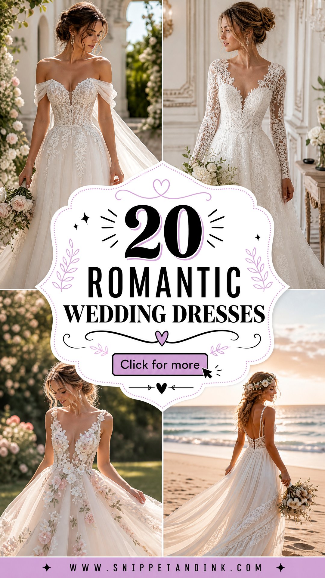 20 Romantic Wedding Dresses for an Unforgettably Dreamy Look - 20 Romantic Wedding Dresses for an Unforgettably Dreamy Look