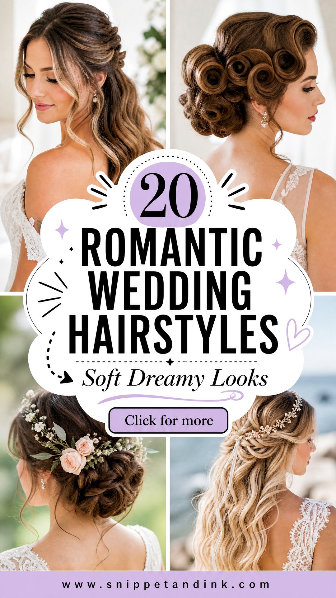 20 Romantic Wedding Hairstyles for Soft Dreamy Bridal Looks - 20 Romantic Wedding Hairstyles for Soft, Dreamy Bridal Looks