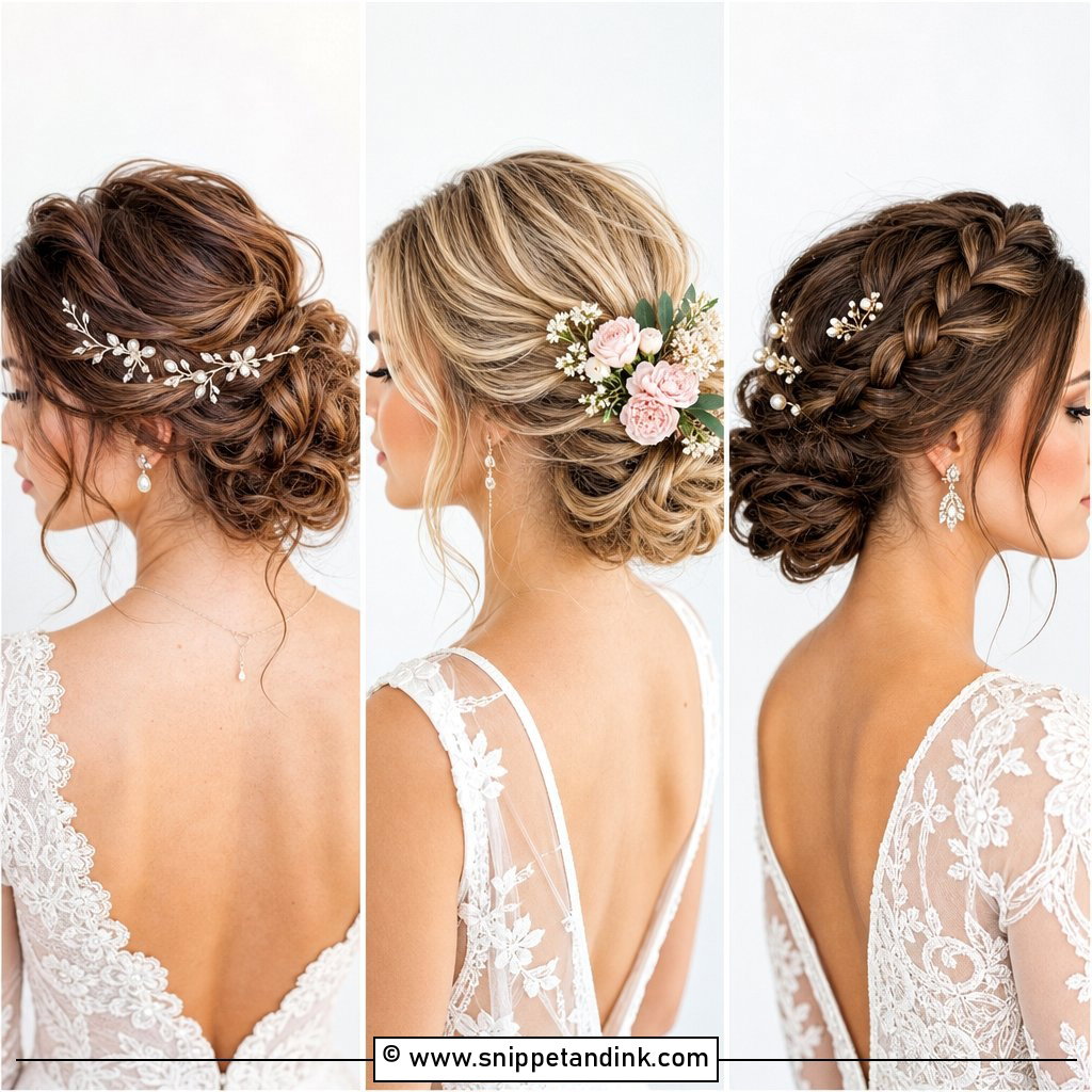 20 Romantic Wedding Updo Ideas for Soft Bridal Elegance