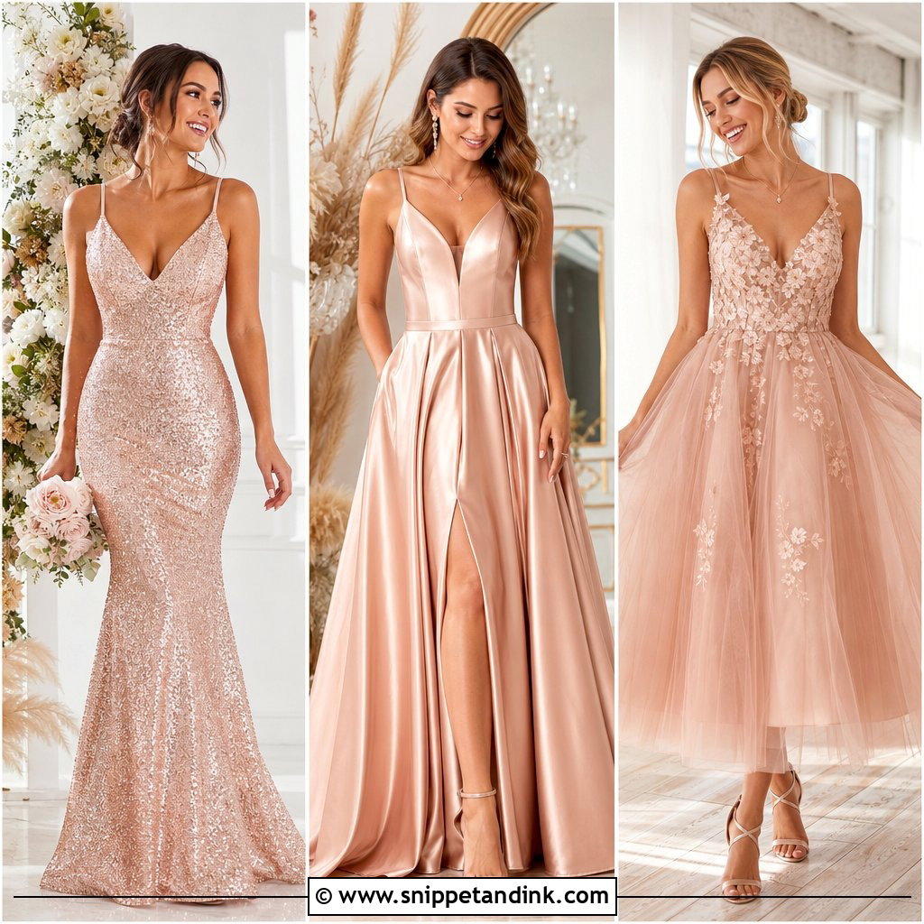 20 Rose Gold Wedding Dress the Bride Ideas: Glamorous Picks