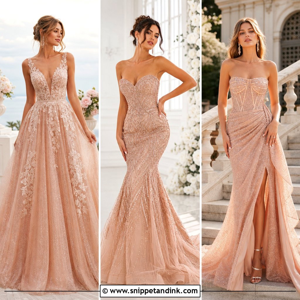 20 Rose Gold Wedding Gown Ideas: Shimmering Bridal Looks to Love