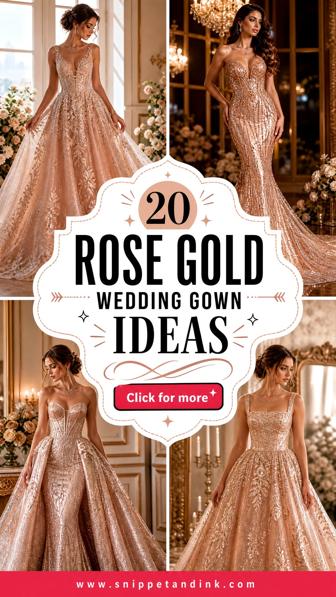 20 Rose Gold Wedding Gown Ideas Shimmering Bridal Looks to Love - 20 Rose Gold Wedding Gown Ideas: Shimmering Bridal Looks to Love