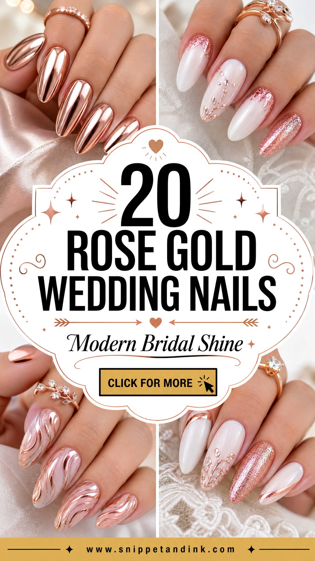 20 Rose Gold Wedding Nails Chic Ideas for Modern Brides - 20 Rose Gold Wedding Nails: Chic Ideas for Modern Brides