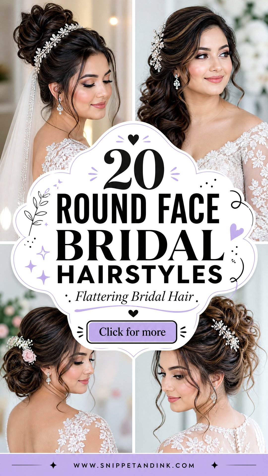 20 Round Face Bridal Hairstyles for Flattering Glam Looks - 20 Round Face Bridal Hairstyles for Flattering Glam Looks