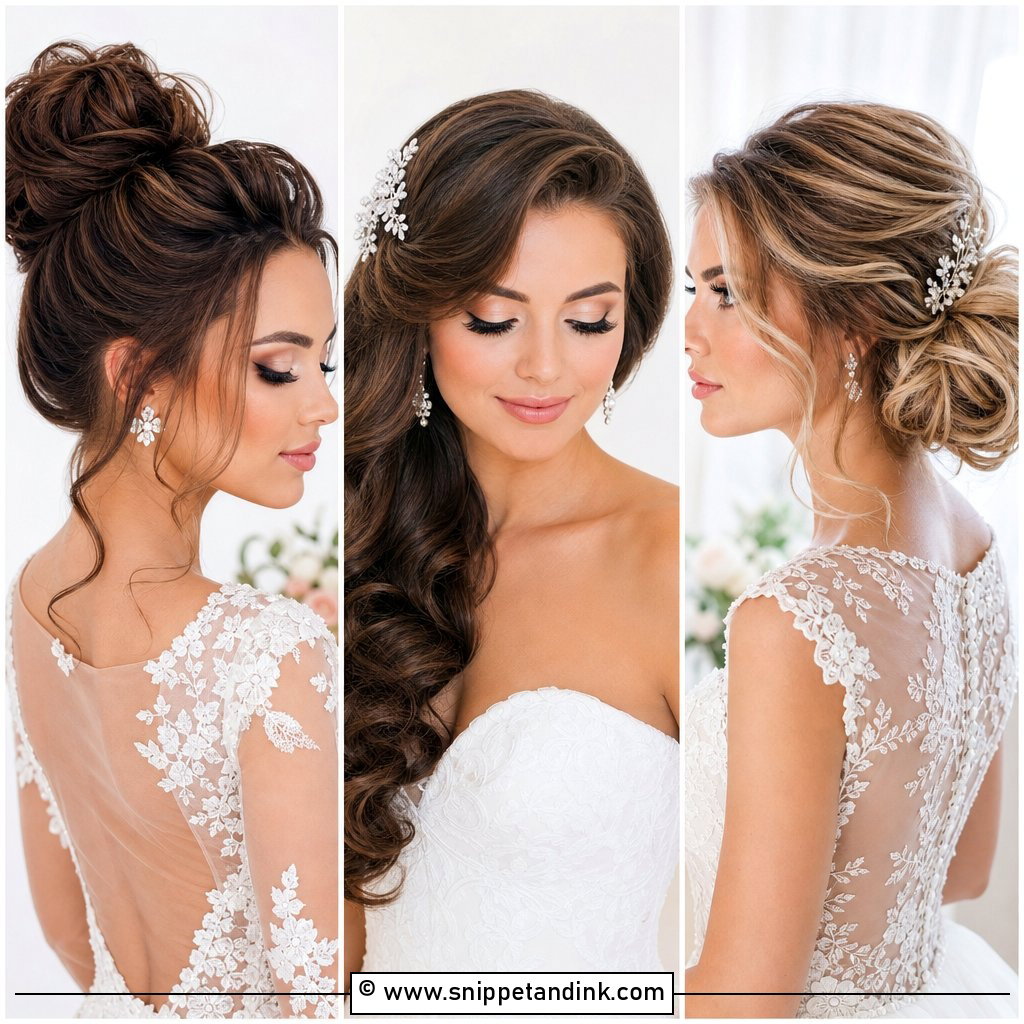 20 Round Face Bridal Hairstyles for Flattering Glam Looks
