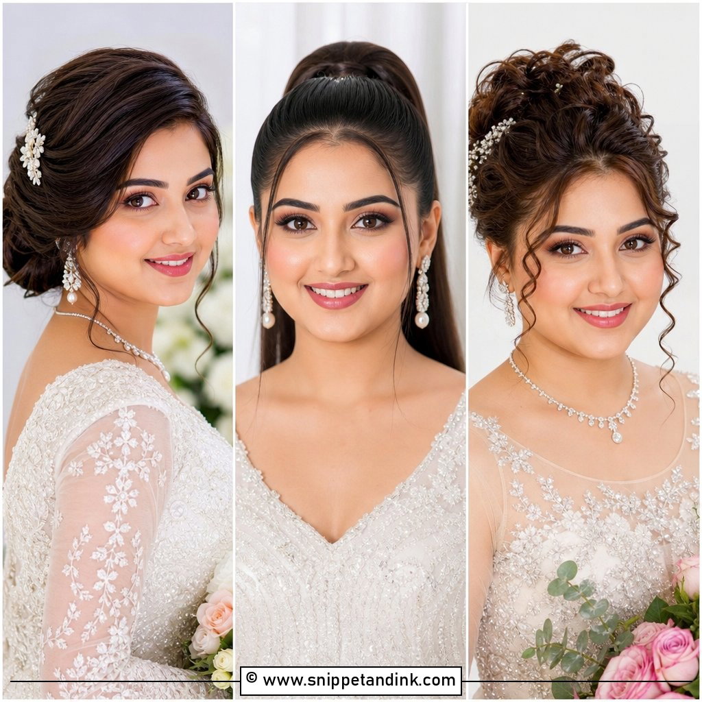 20 Round Face Bride Hairstyle Ideas for Flattering Looks