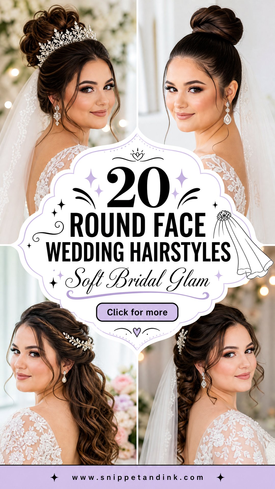 20 Round Face Wedding Hairstyles for Soft Bridal Glam - 20 Round Face Wedding Hairstyles for Soft Bridal Glam