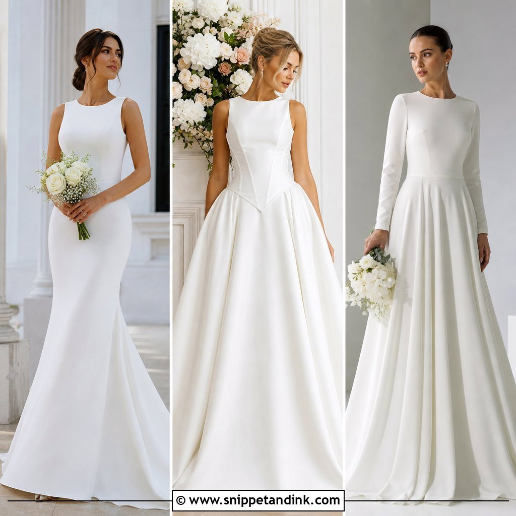 20 Round Neck Wedding Dress Ideas: Timeless Bridal Looks to Love