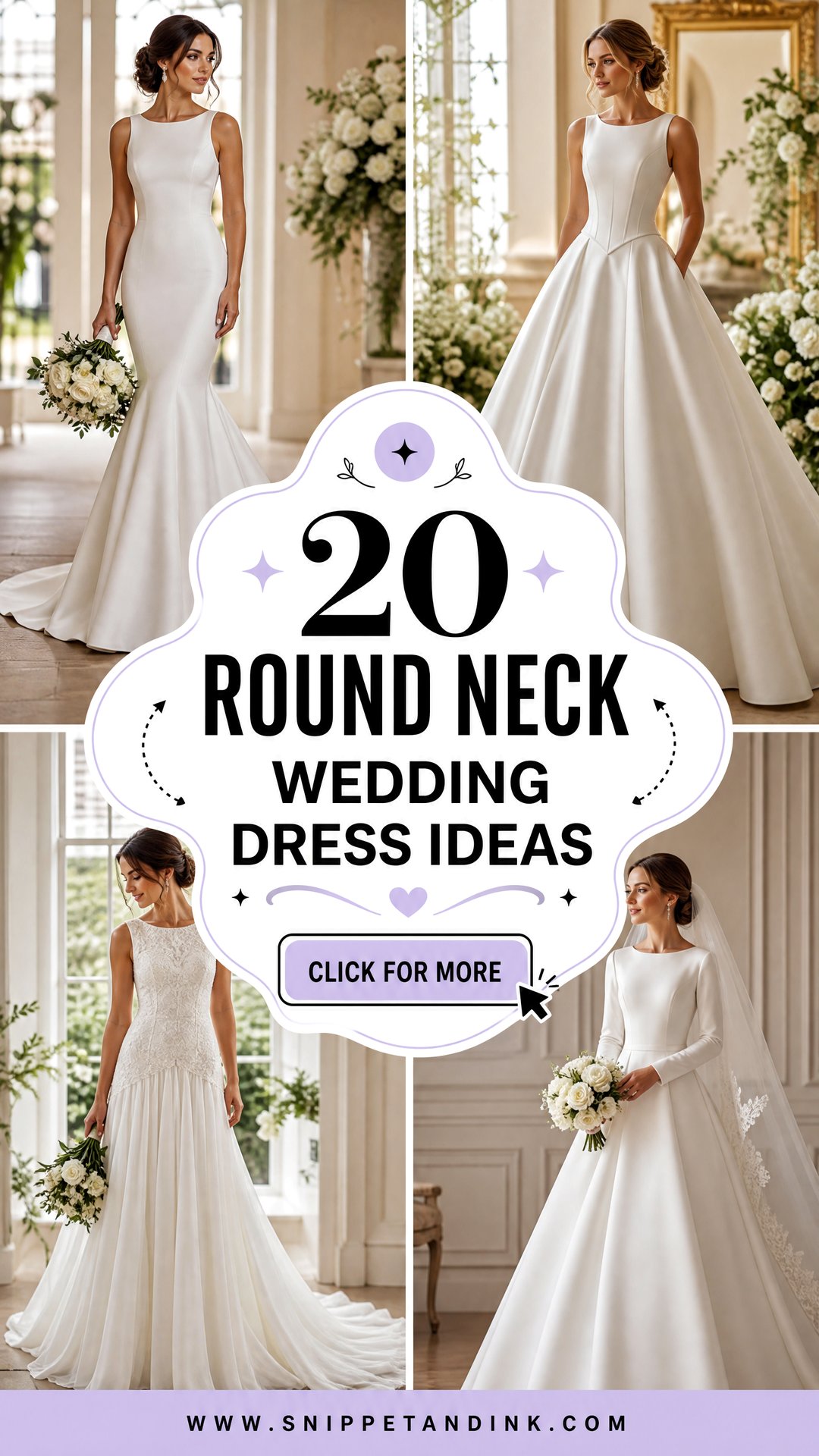 20 Round Neck Wedding Dress Ideas Timeless Bridal Looks to Love - 20 Round Neck Wedding Dress Ideas: Timeless Bridal Looks to Love