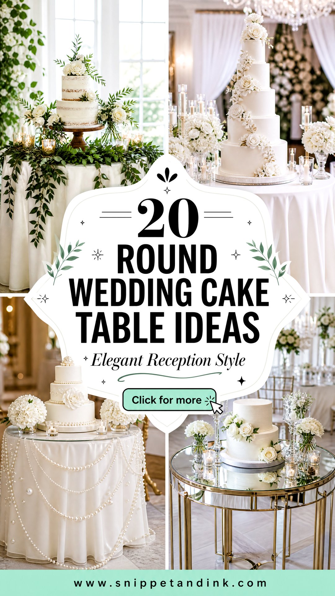 20 Round Wedding Cake Table Ideas for Elegant Receptions - 20 Round Wedding Cake Table Ideas for Elegant Receptions