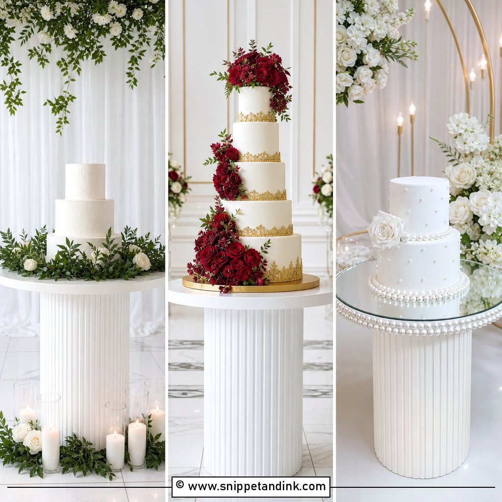 20 Round Wedding Cake Table Ideas for Elegant Receptions