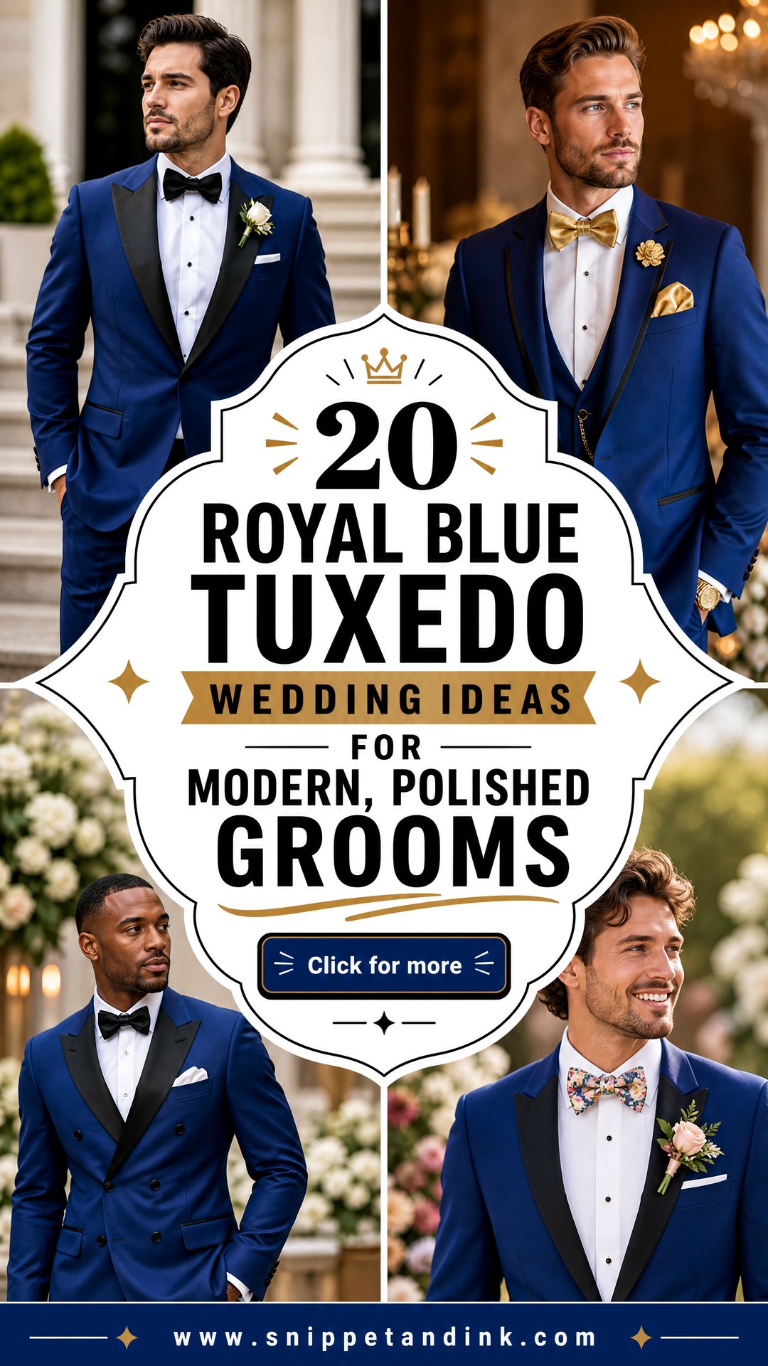 20 Royal Blue Tuxedo Wedding Ideas for Modern Polished Grooms - 20 Royal Blue Tuxedo Wedding Ideas for Modern, Polished Grooms