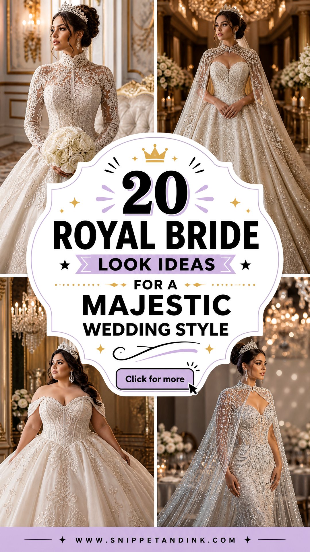 20 Royal Bride Look Ideas for a Majestic Wedding Style - 20 Royal Bride Look Ideas for a Majestic Wedding Style