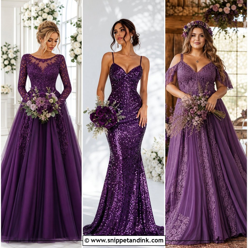 20 Royal Purple Wedding Dress Ideas for a Bold Bridal Look