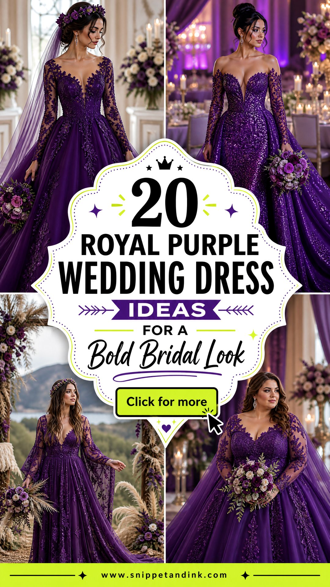 20 Royal Purple Wedding Dress Ideas for a Bold Bridal Look - 20 Royal Purple Wedding Dress Ideas for a Bold Bridal Look