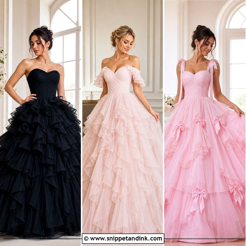 20 Ruffle Ball Gown Ideas for a Dramatic, Dreamy Entrance