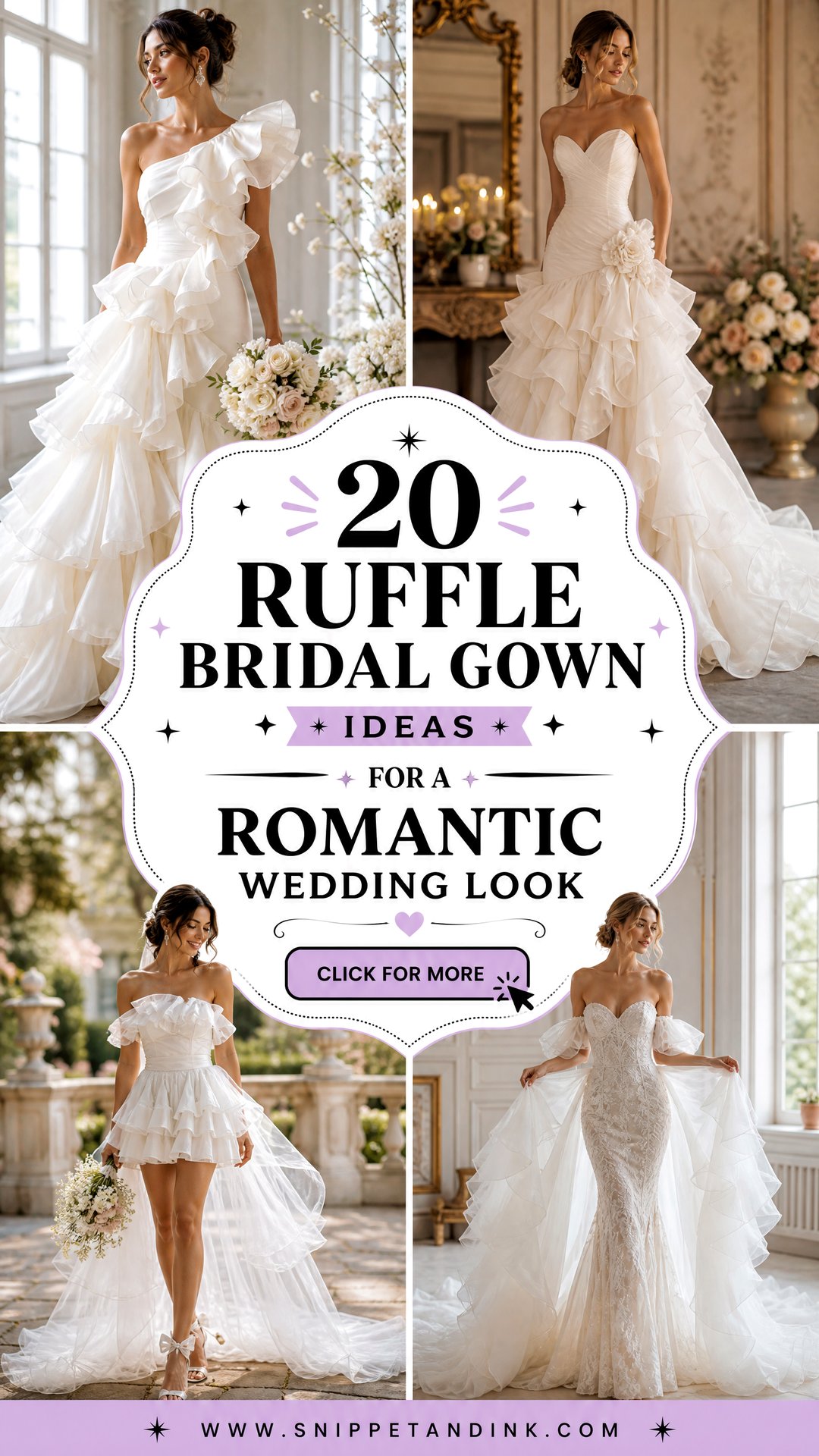 20 Ruffle Bridal Gown Ideas for a Romantic Wedding Look - 20 Ruffle Bridal Gown Ideas for a Romantic Wedding Look