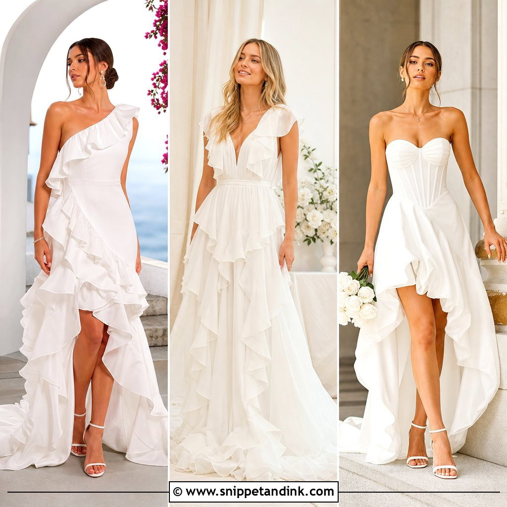 20 Ruffled Wedding Dress Ideas for a Dreamy, Textured Look