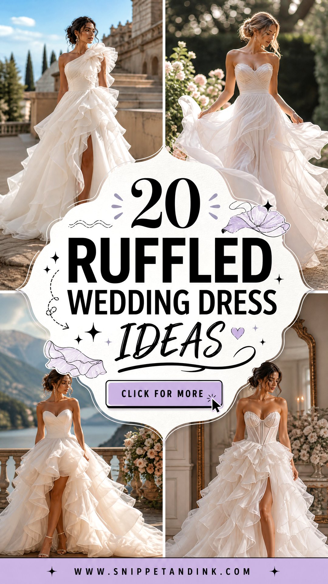 20 Ruffled Wedding Dress Ideas for a Dreamy Textured Look - 20 Ruffled Wedding Dress Ideas for a Dreamy, Textured Look