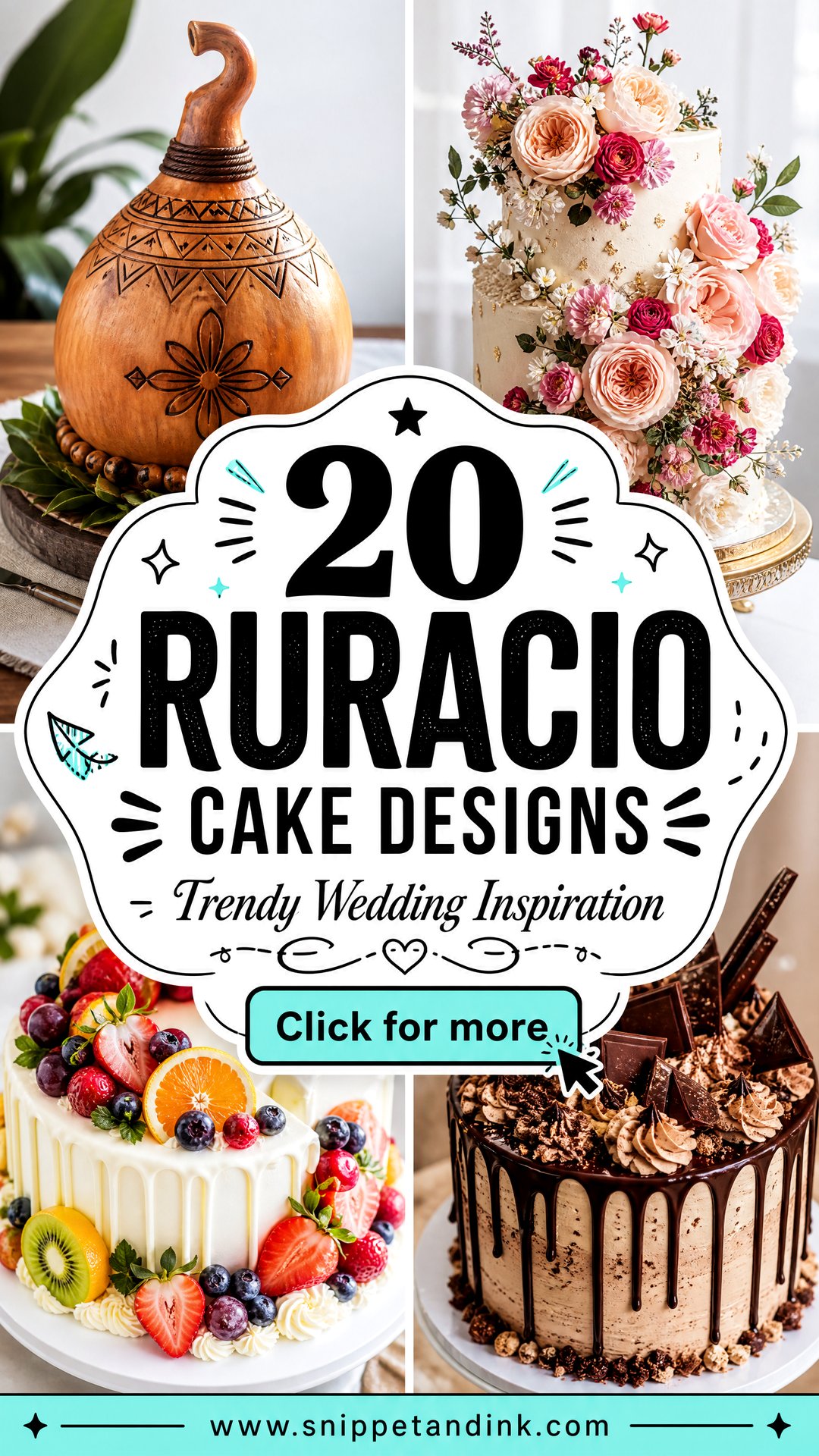 20 Ruracio Cake Designs for Trendy Wedding Inspiration - 20 Ruracio Cake Designs for Trendy Wedding Inspiration