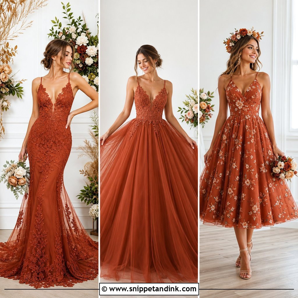 20 Rust Wedding Dress Ideas for a Warm, Trend-Forward Look