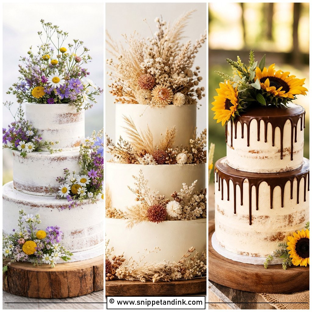 20 Rustic Wedding Cake Inspiration for Cozy Chic Brides