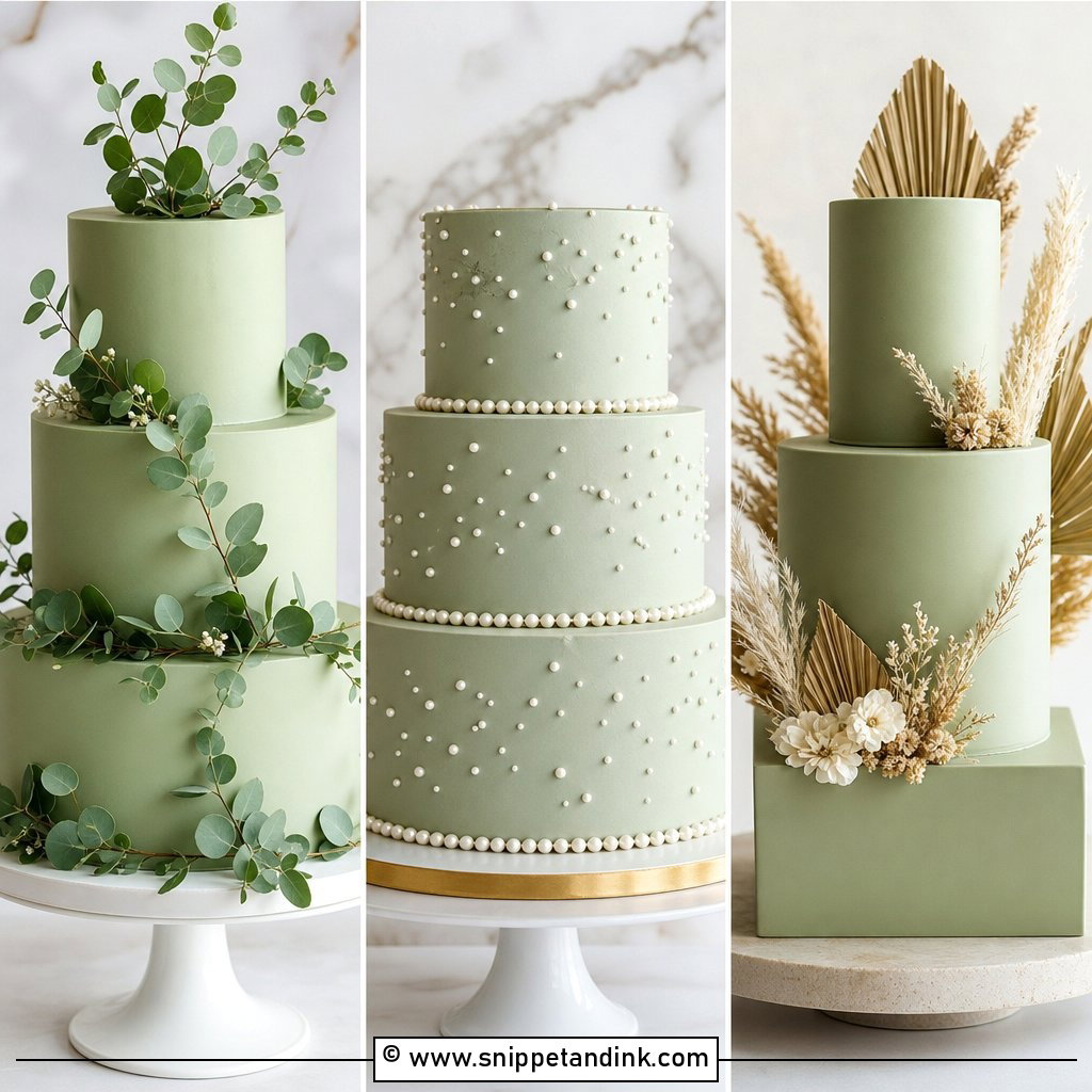 20 Sage Green Wedding Cake Ideas for Elegant Weddings
