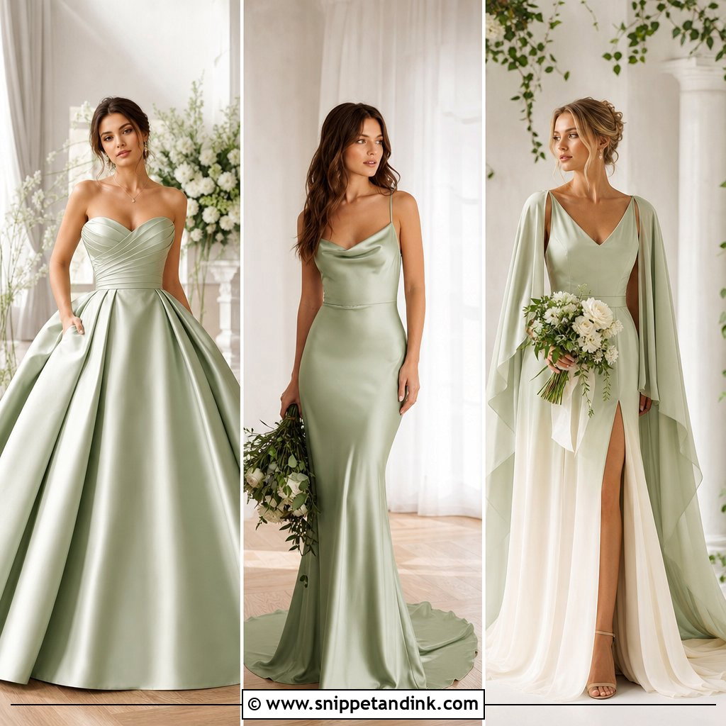 20 Sage Wedding Dress Ideas for Enchanting Garden Weddings